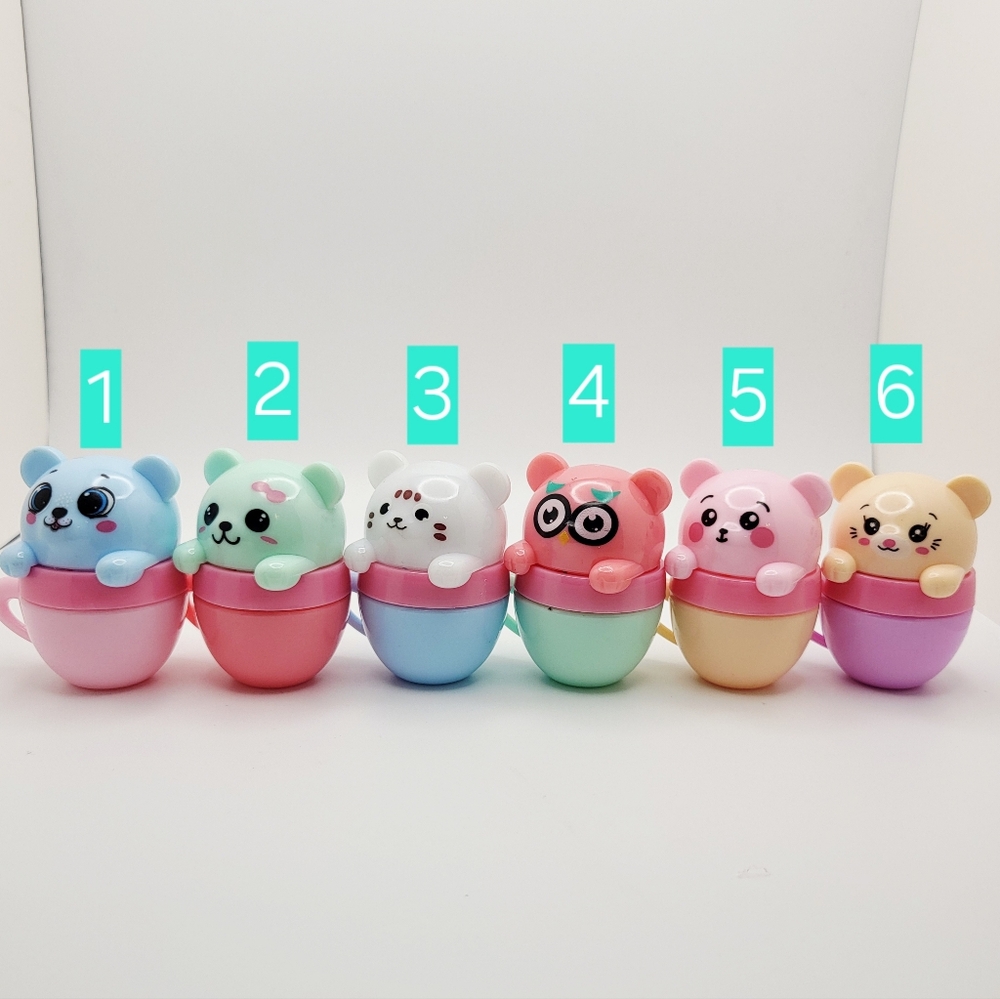 Cute Animal Tea Cup Lip Balm NEW - Picture 6 of 6